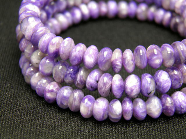 美マーブル 世界三大ヒーリングストーン 4A ロシア産 チャロアイトボタンブレスレット 1本売り ボタンサイズ約6.5mm×3-4mm前後 手首サイズ約16cm 三大ヒーリングストーン 天然石 パワーストーン