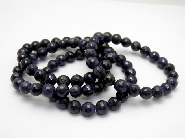 サファイア（ラウンドカット） 8.5-9mm/青玉（Sapphire）1本売り/思考力/判断力/カリスマ性/お守り ブレスレット 天然石 パワーストーン / インペリアルオーラ おしゃれ かわいい オシャレ 可愛い プレゼント ギフト 贈り物