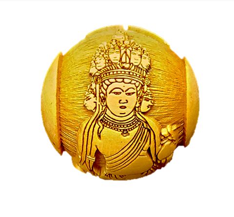 【浮彫】キャ 十一面観音 12mm 柘植 横穴 【穴あり一粒売りビーズ】 / 天然石、パワーストーンの専門店インペリアルオーラ おしゃれ かわいい オシャレ 可愛い プレゼント ギフト 贈り物