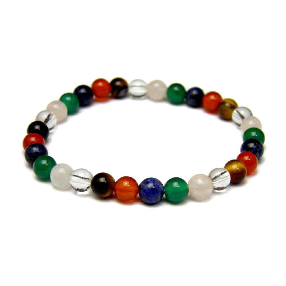 【6mm_Simple_5´sブレスレット】6種類のパワーストーンが入ったマルチブレスレット 天然石 パワーストーン / インペリアルオーラ おしゃれ かわいい...