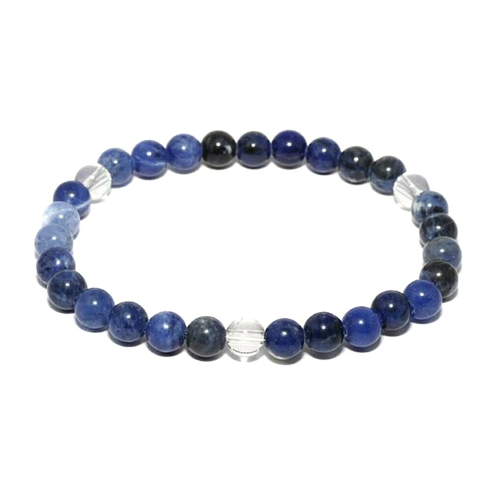 【6mmシンプル3´sブレスレット】 ソーダライト 天然石 パワーストーン / インペリアルオーラ おしゃれ かわいい オシャレ 可愛い プレゼント ギフト 贈...