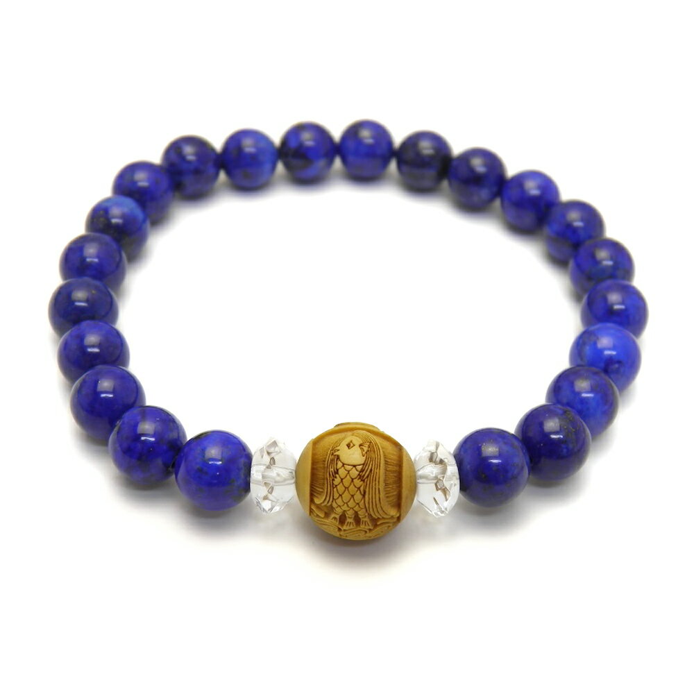 【浮彫】アマビエ 柘植玉 12mm ラピスラズリ ブレスレット 天然石 パワーストーン お試し ポイント消化 プチギフト 転勤 退職 お礼 母の日 父の日 敬老...