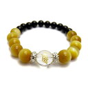 ウーン 愛染明王 (あいぜんみょうおう) 水晶 ブレスレット 梵字玉 数珠 各色タイガーアイ 天然石 風水 パワーストーン / インペリアルオーラ おしゃれ か...