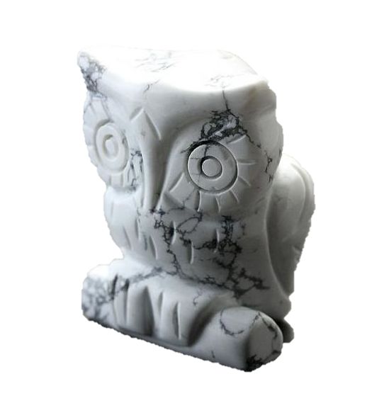 ミニ彫り物 ふくろう 置物 ホワイトハウライト 風水 パワーストーン プチギフト 転勤 退職 お礼 母の日 敬老の日 ギフト / インペリアルオーラ おしゃれ ...