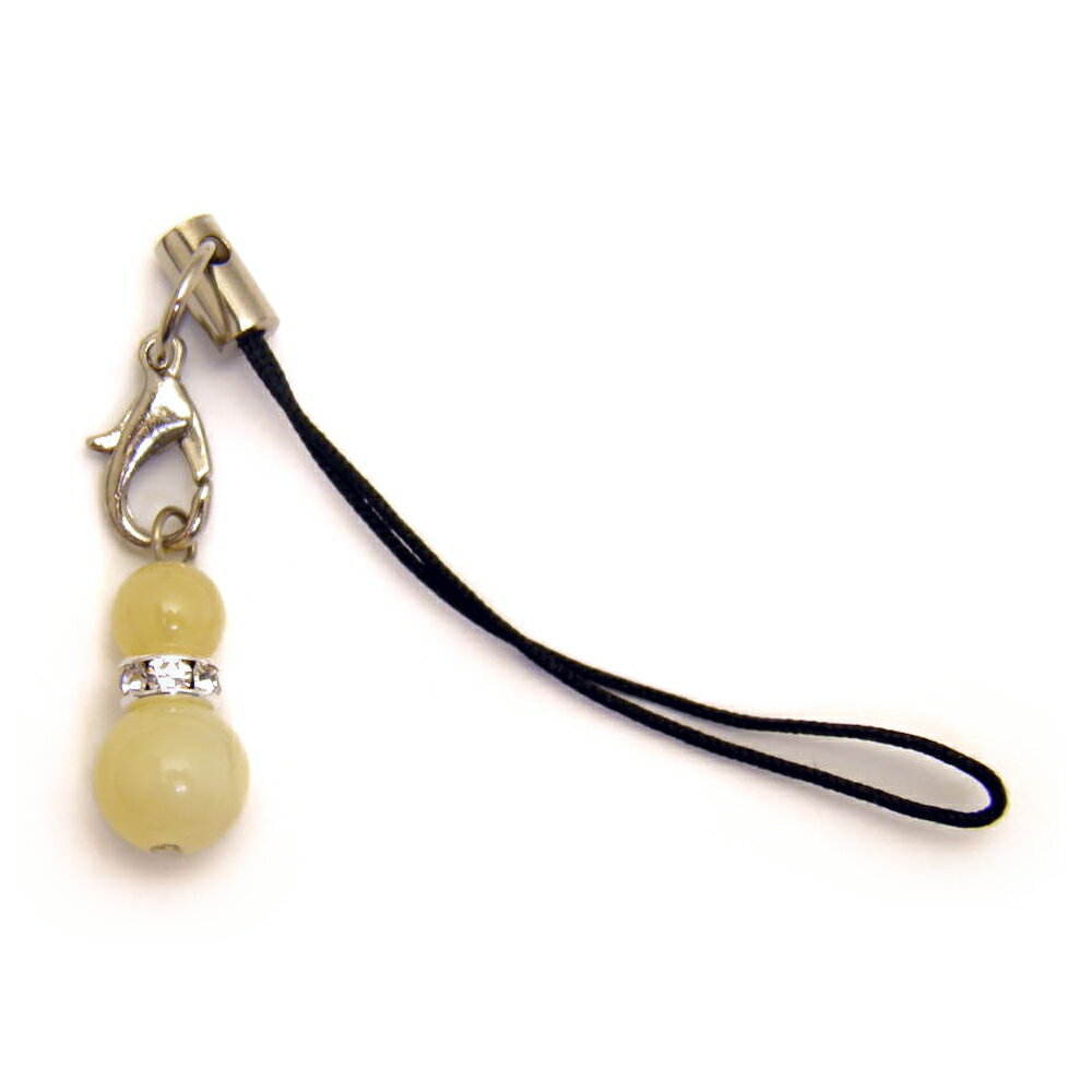 ひょうたんストラップ S アラゴナイト パワーストーンストラップ ひょうたん携帯ストラップ ひょうたんスマホピアス 瓢箪 ひょうたんイヤホンジャック パワースト...