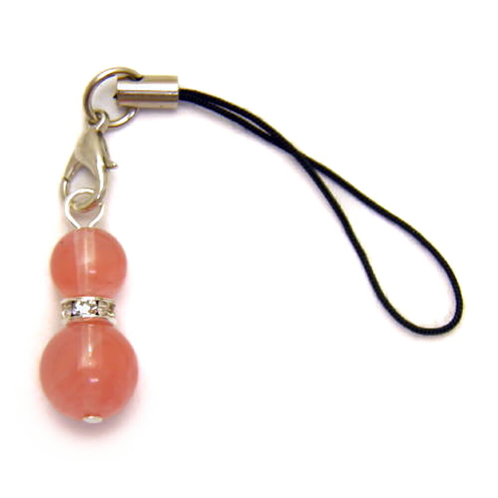 ひょうたんストラップ M チェリークォーツ パワーストーンストラップ ひょうたん携帯ストラップ ひょうたんスマホピアス 瓢箪 ひょうたんイヤホンジャック パワー...