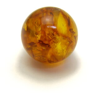 圧縮【丸ビーズ】アンバー・琥珀(Amber)/繁栄/安泰/帝王/全体運/お守り 12mm ポーランド産 【穴あり一粒売りビーズ】 風水 パワーストーン / インペリアルオーラ おしゃれ かわいい オシャレ 可愛い プレゼント ギフト 贈り物