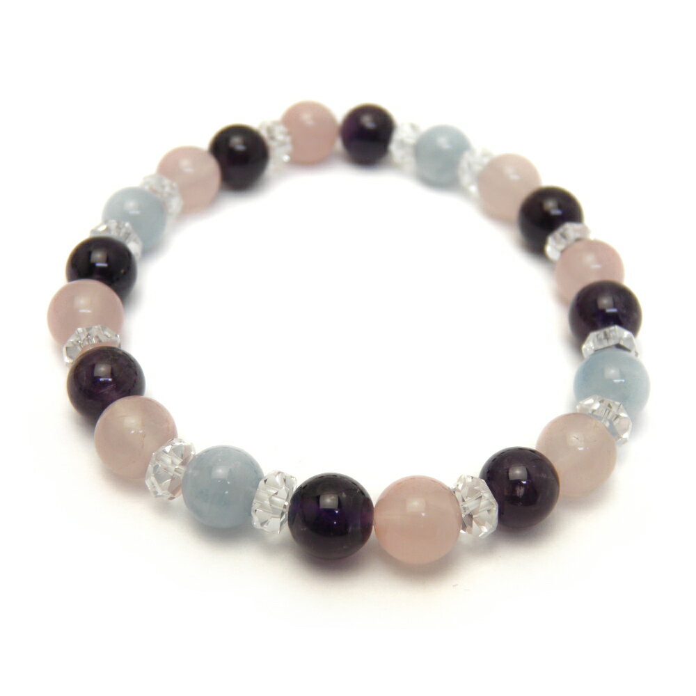 パワーストーン アクアマリン&アメジスト&ローズクォーツ ブレスレット アウトレット / インペリアルオーラ おしゃれ かわいい オシャレ 可愛い プレゼント ...