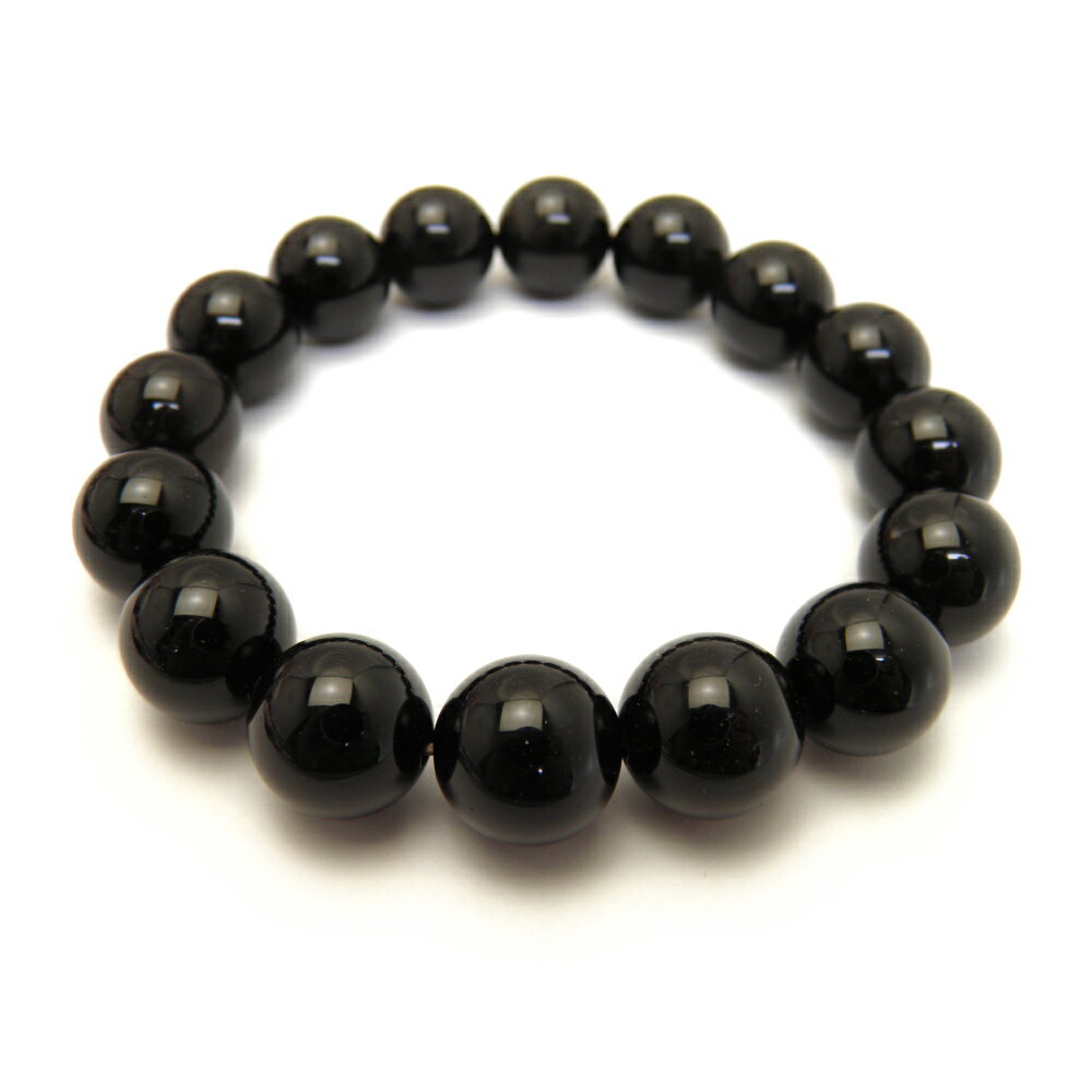 【Premium_Endlessブレスレット】 黒水晶 モリオンブレスレット チベット産 14mm玉 天然石 パワーストーン / インペリアルオーラ おしゃれ ...