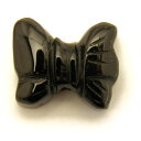 【モチーフビーズ】 リボンビーズ オニキス 1個売り 天然石 パワーストーン / インペリアルオーラ おしゃれ かわいい オシャレ 可愛い プレゼント ギフト ...