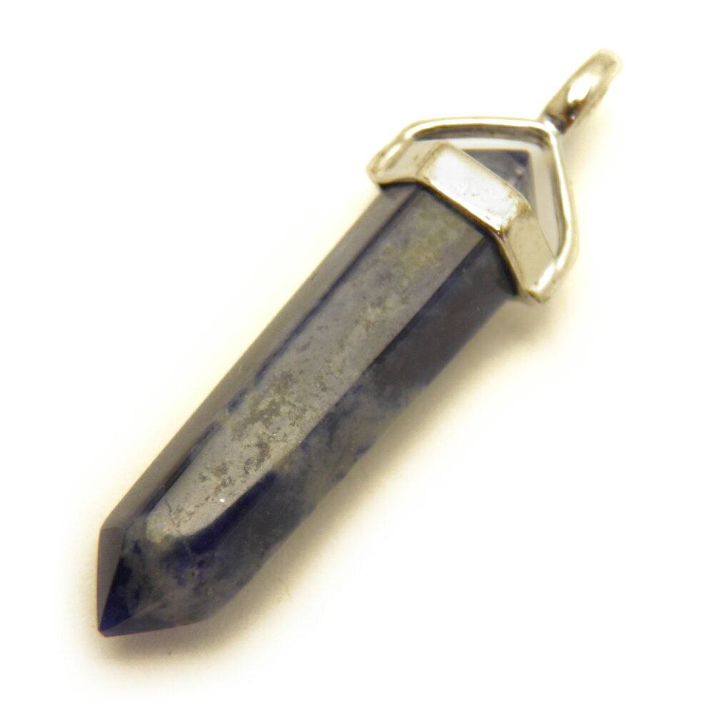 シルバーダブルポイント ペンダントトップ (大) ソーダライト 1個売り 天然石 パワーストーン / インペリアルオーラ おしゃれ かわいい オシャレ 可愛い ...