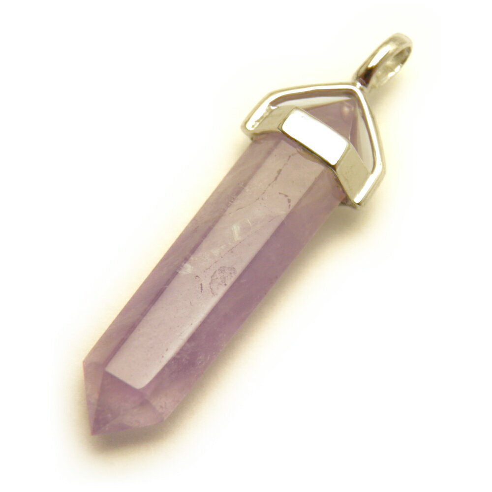 シルバーダブルポイント ペンダントトップ (大) アメジスト 1個売り 天然石 パワーストーン / インペリアルオーラ おしゃれ かわいい オシャレ 可愛い プ...