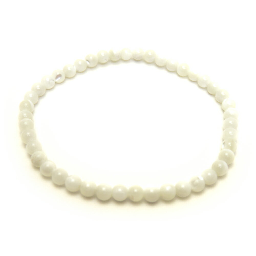 マザーオブパール 4mm ブレスレット 風水 パワーストーン / インペリアルオーラ おしゃれ かわいい オシャレ 可愛い プレゼント ギフト 贈り物
