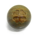 四葉のクローバー 檀香樹(だんこうじゅ) 彫刻ビーズ(素彫り)12mm 【彫刻 一粒売りビーズ】 天然石 風水 パワーストーン / インペリアルオーラ おしゃれ かわいい オシャレ 可愛い プレゼント ギフト 贈り物