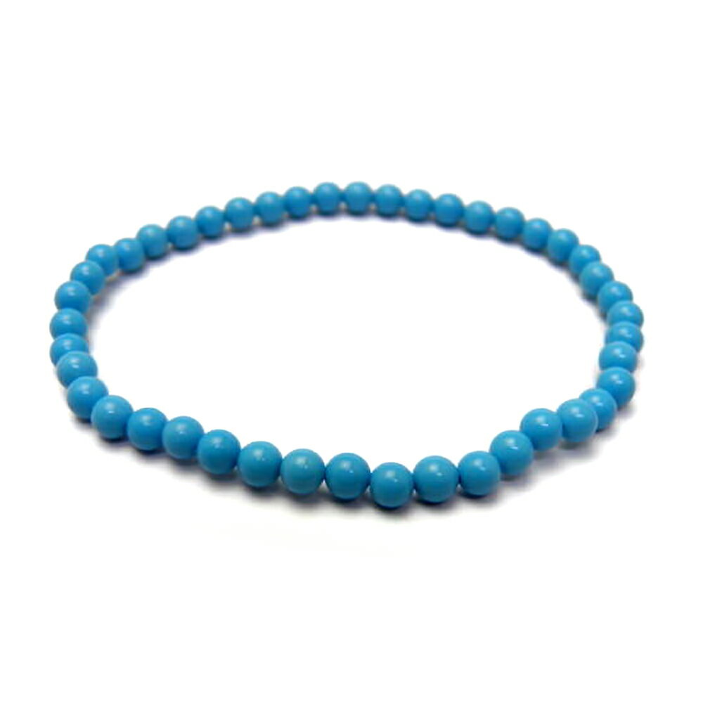 【ENDLESS_4mmブレスレット】 ターコイズ(縞なし) パワーストーン / インペリアルオーラ おしゃれ かわいい オシャレ 可愛い プレゼント ギフト ...