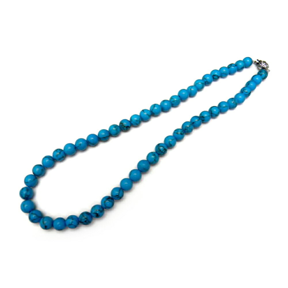 ネックレス ターコイズ 8mm 縞あり 差込タイプクラスプ パワーストーン / インペリアルオーラ おしゃれ かわいい オシャレ 可愛い プレゼント ギフト 贈...