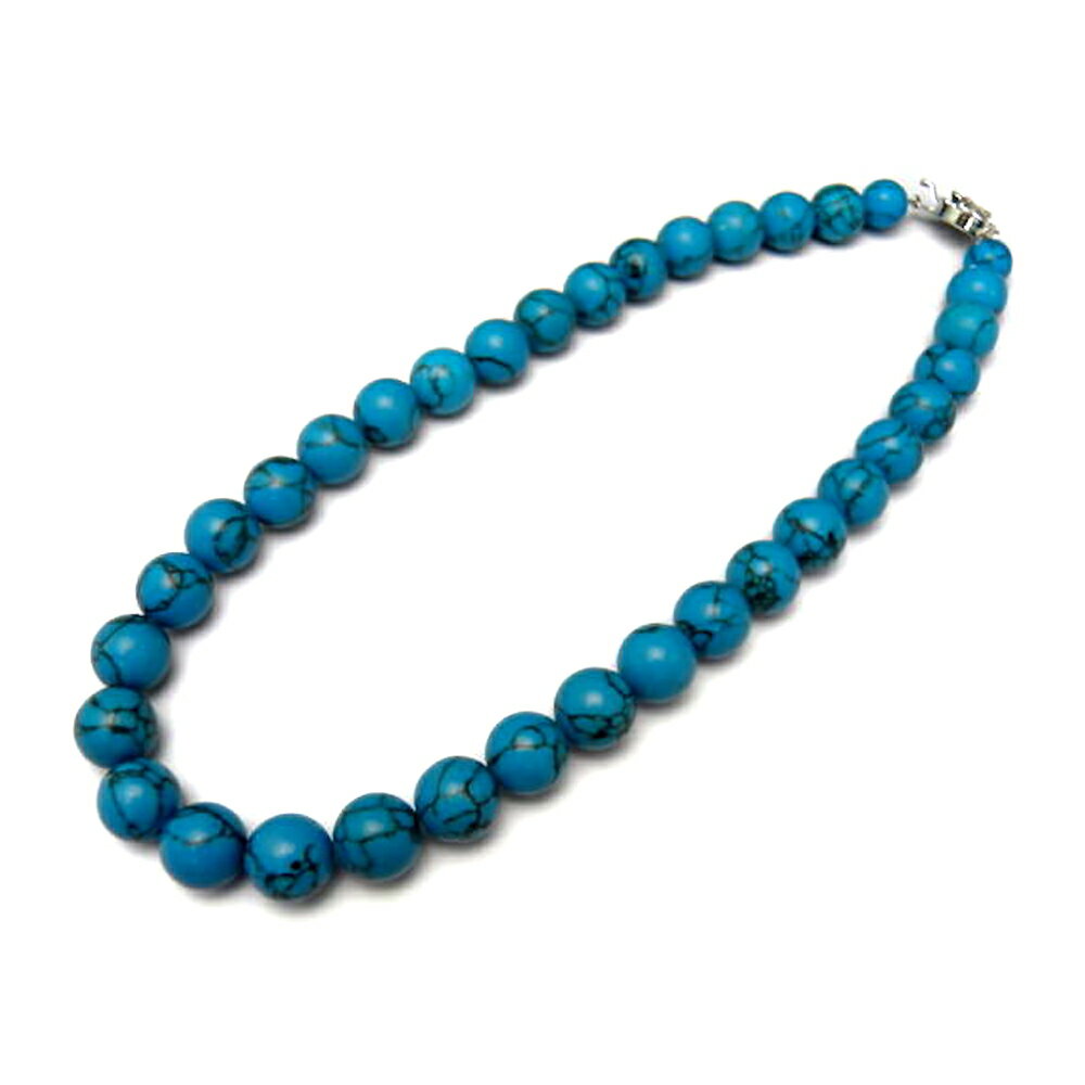 ネックレス ターコイズ 12mm 縞あり 差込タイプクラスプ パワーストーン / インペリアルオーラ おしゃれ かわいい オシャレ 可愛い プレゼント ギフト ...