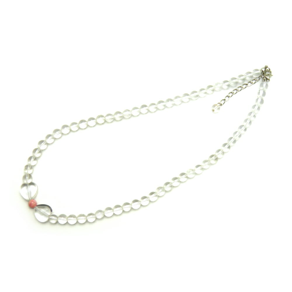 母の日ギフト ハート型 水晶10mm インカローズ4mm ネックレス 送料無料 天然石 パワーストーン / インペリアルオーラ おしゃれ かわいい オシャレ 可...