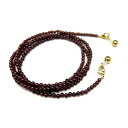 天然石 ガーネット 3mm玉 メガネチェーン 眼鏡チェーン グラスコード パワーストーン プチギフト 転勤 退職 お礼 母の日 敬老の日 ギフト / インペリア...