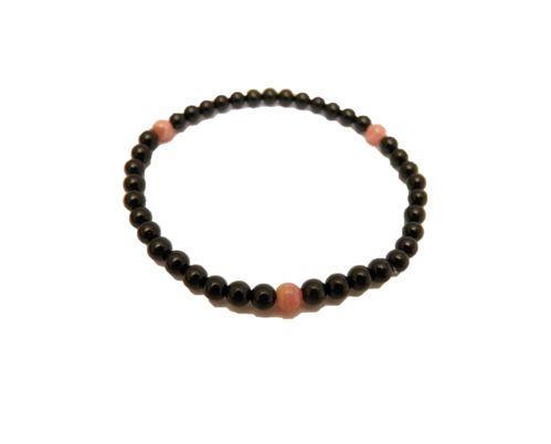 【4mm_Simple_3´sブレスレット】 オニキス&インカローズ 天然石 パワーストーン / インペリアルオーラ おしゃれ かわいい オシャレ 可愛い プレ...
