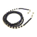 天然石 メガネチェーン ラピスラズリ ST級ランク 4mm玉メガネチェーン パワーストーン 眼鏡チェーン グラスコード プチギフト 転勤 退職 お礼 母の日 敬...