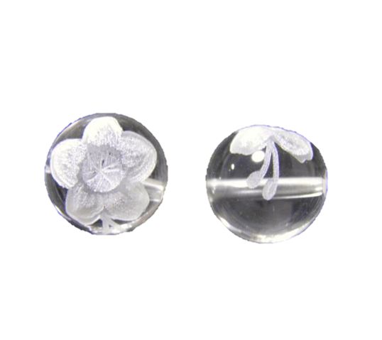 さくら(桜) 水晶素彫り 12mm 1個売り / 天然石、パワーストーンの専門店インペリアルオーラ おしゃれ かわいい オシャレ 可愛い プレゼント ギフト 贈...