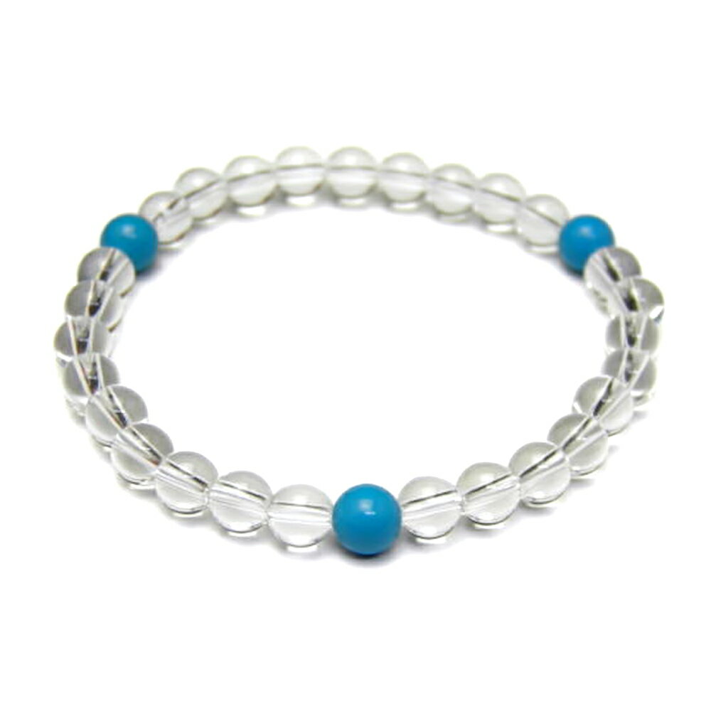 【6mmシンプル3´sブレスレット】 ターコイズ 風水 パワーストーン / インペリアルオーラ おしゃれ かわいい オシャレ 可愛い プレゼント ギフト 贈り物