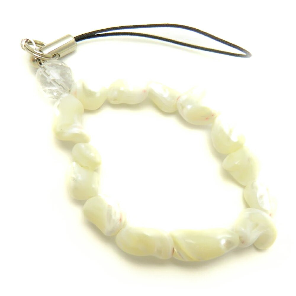 【さざれストラップ】 マザーオブパール 天然石 パワーストーン プチギフト 転勤 退職 お礼 母の日 敬老の日 ギフト / インペリアルオーラ おしゃれ かわい...