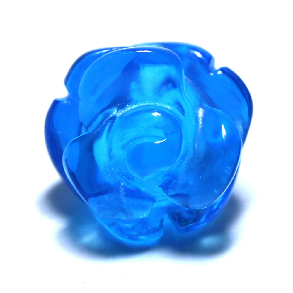 【薔薇一粒売りビーズ】 (立体) 10mm ブルークォーツ 1粒売り バラ売り 手作りにオススメ! 風水 パワーストーン / インペリアルオーラ おしゃれ かわ...
