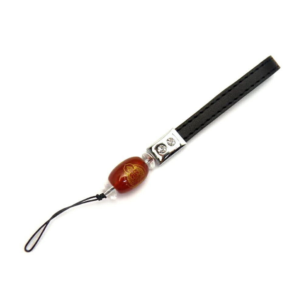 レッドメノウ 八大観音 千手観音「太鼓型 13x18mm (金)携帯ストラップ 合皮ひも 天然石 パワーストーン プチギフト 転勤 退職 お礼 母の日 敬老の日...