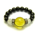 【リング/指輪】 誕生石ビーズ 11月「シトリン」 風水 天然石 パワーストーン プチギフト 転勤 退職 お礼 母の日 敬老の日 クリスマス ギフト / インペ...