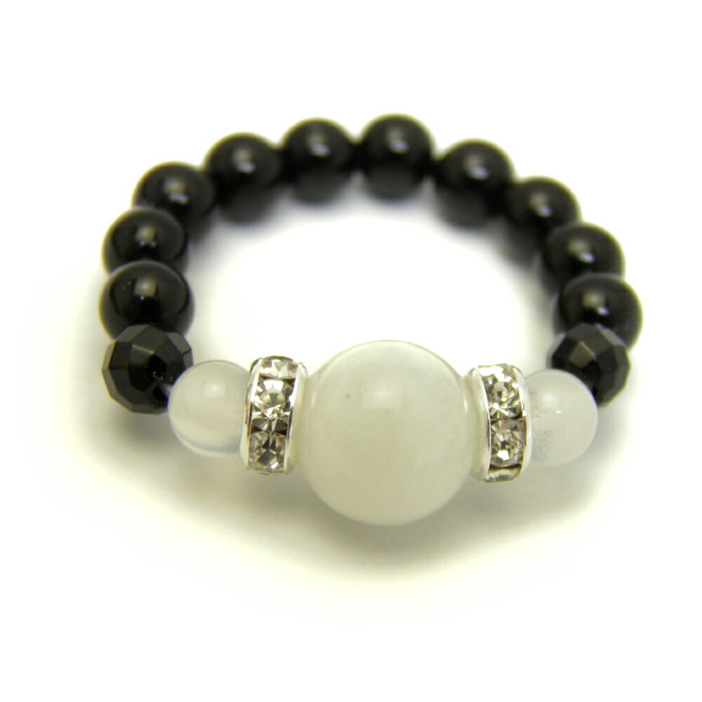 天然石 リング/指輪 誕生石ビーズ 6月「ムーンストーン」 風水 パワーストーン / インペリアルオーラ おしゃれ かわいい オシャレ 可愛い プレゼント ギフ...