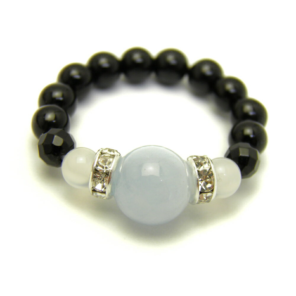 【リング/指輪】 誕生石ビーズ 3月「アクアマリン」 風水 天然石 パワーストーン プチギフト 転勤 退職 お礼 母の日 敬老の日 クリスマス ギフト / イン...