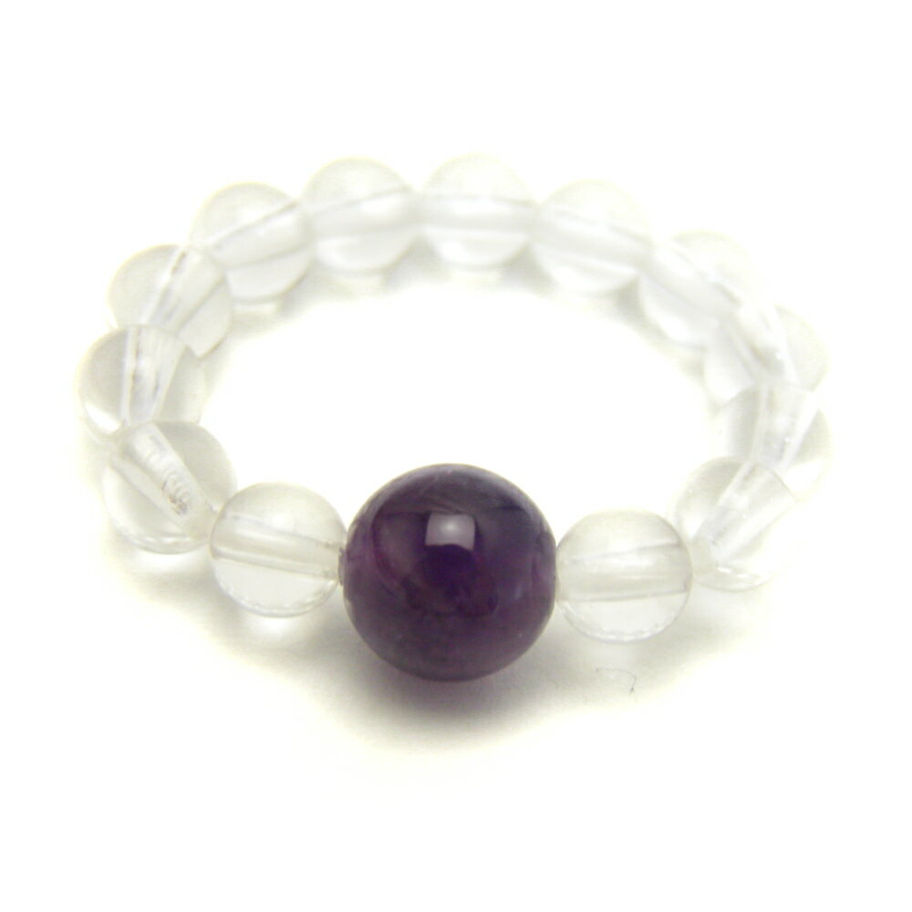 天然石 誕生石リング 水晶 アメジスト パワーストーン リング 指輪 パワーストーン プチギフト 転勤 退職 お礼 母の日 敬老の日 クリスマス ギフト / イ...