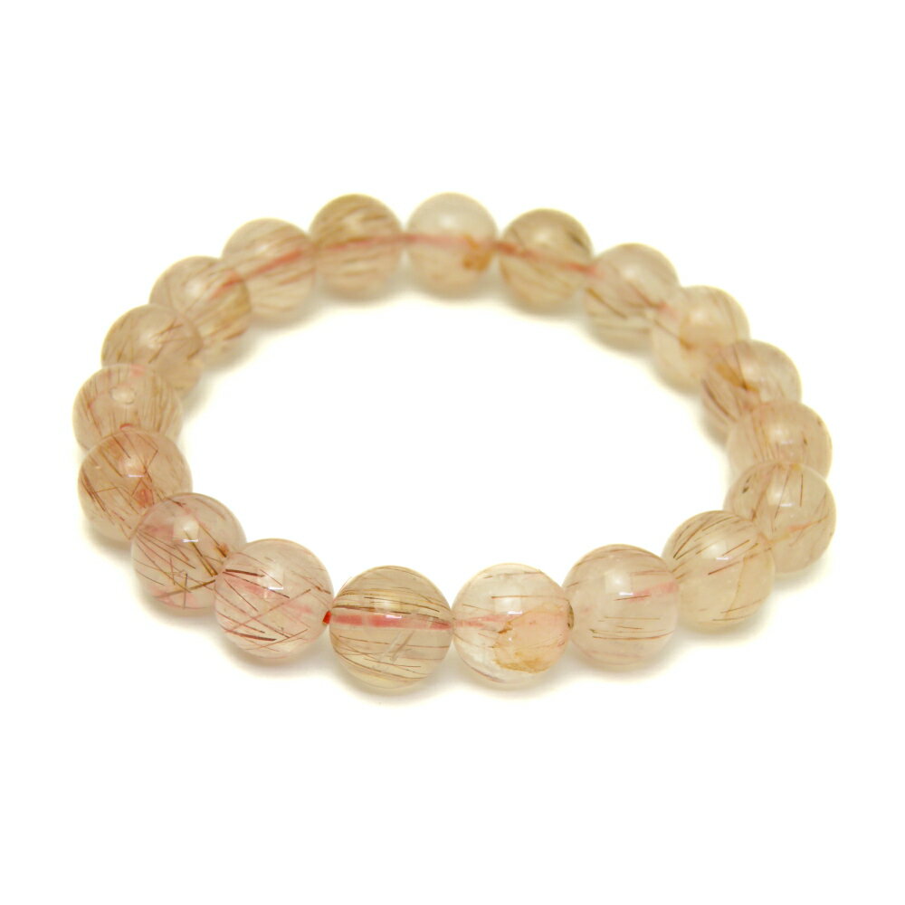 現品 レッドルチルインミルキクォーツ ブレスレット 10mm玉 天然石 パワーストーン / インペリアルオーラ おしゃれ かわいい オシャレ 可愛い プレゼント...