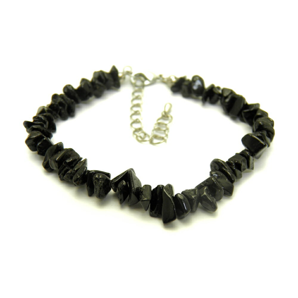 【さざれブレスレット】 誕生石 10月 「黒トルマリン」 プチギフト 転勤 退職 お礼 母の日 ギフト / 天然石、パワーストーンの専門店インペリアルオーラ お...