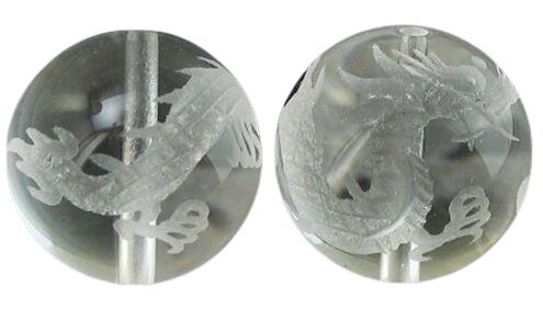 楽天市場】水晶 龍 青 14mmの通販