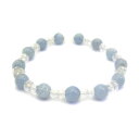 【8mm_Simple_Combiブレスレット】 アクアマリン8mm+水晶ボタン ブレスレット 誕生石 3月 「アクアマリン」 / 天然石、パワーストーンの専門店インペリアルオーラ おしゃれ かわいい オシャレ 可愛い プレゼント ギフト 贈り物