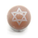 ピンクタルク 10mm(素彫り)六芒星 レーザー彫刻ビーズ・彫りビーズ 1粒売り Hexagram ヘキサグラム 天然石 パワーストーン / インペリアルオーラ...