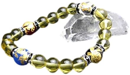 10mm 四神獣 水晶・ブルー瑪瑙・レッド瑪瑙・オニキス金彫り シトリンブレ...
