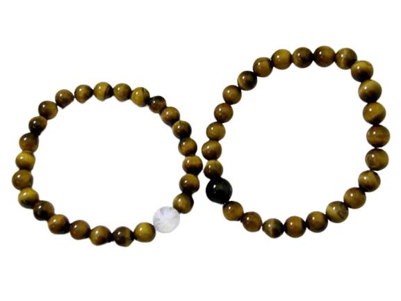 ヤタガラス 八咫烏 10mm玉&天然石8mm玉ブレスレット 天然石 パワーストーン / インペリアルオーラ おしゃれ かわいい オシャレ 可愛い プレゼント ギ...