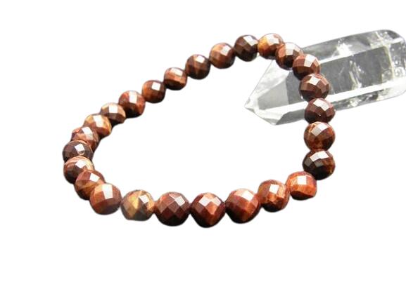 【ENDLESS_8mmブレスレット】 レッドタイガーアイ 64面カット 8mm玉 天然石 パワーストーン / インペリアルオーラ おしゃれ かわいい オシャレ...