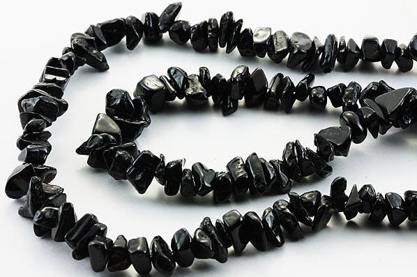 黒トルマリン さざれパーツ(大粒) 約80cm 一連 天然石 パワーストーン / インペリアルオーラ おしゃれ かわいい オシャレ 可愛い プレゼント ギフト ...