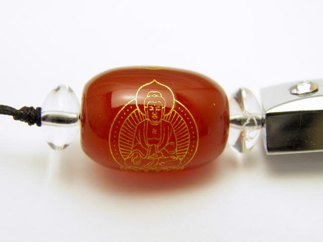 レッドメノウ 八大観音 阿弥陀如来「太鼓型 13x18mm （金）携帯ストラップ 合皮ひも 天然石 パワーストーン プチギフト 転勤 退職 お礼 母の日 敬老の日 ギフト / インペリアルオーラ おしゃれ かわいい オシャレ 可愛い プレゼント ギフト 贈り物