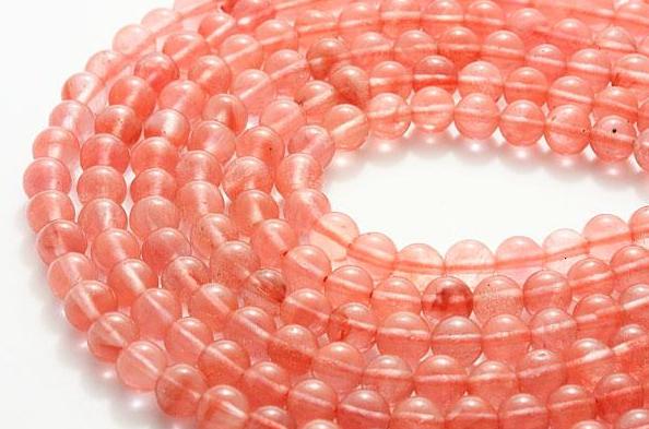 チェリークォーツ 6mm玉 一連 風水 パワーストーン / インペリアルオーラ おしゃれ かわいい オシャレ 可愛い プレゼント ギフト 贈り物