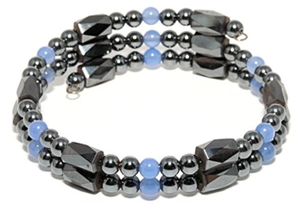 磁気ヘマタイトぐるぐるブレス ブルーメノウ 天然石 パワーストーン プチギフト 転勤 退職 お礼 母の日 敬老の日 ギフト / インペリアルオーラ おしゃれ か...