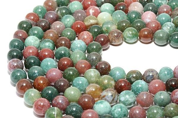 インディアンアゲート 8mm 一連 天然石 パワーストーン / インペリアルオーラ おしゃれ かわいい オシャレ 可愛い プレゼント ギフト 贈り物