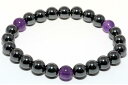 磁気ヘマタイト8mmブレス アメジスト 天然石 パワーストーン プチギフト 転勤 退職 お礼 母の日 敬老の日 ギフト / インペリアルオーラ おしゃれ かわい...