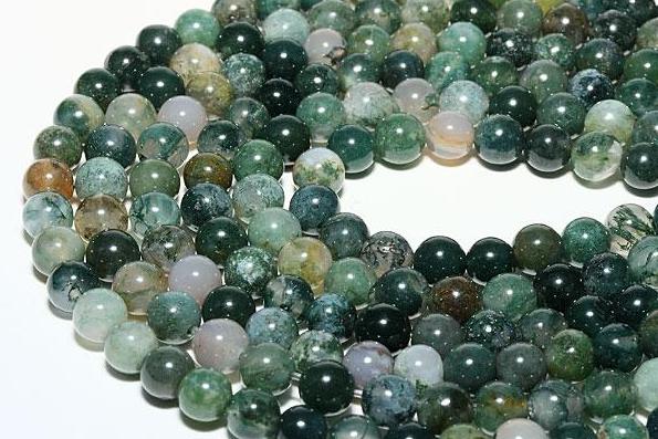モスグリーンアゲート 6mm 一連 天然石 パワーストーン / インペリアルオーラ おしゃれ かわいい オシャレ 可愛い プレゼント ギフト 贈り物
