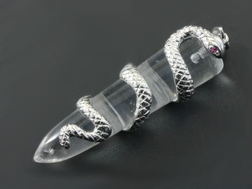 蛇赤目ペンダントトップ No.002 (天然水晶) パワーストーン プチギフト 転勤 退職 お礼 母の日 敬老の日 ギフト / インペリアルオーラ おしゃれ かわいい オシャレ 可愛い プレゼント ギフト 贈り物